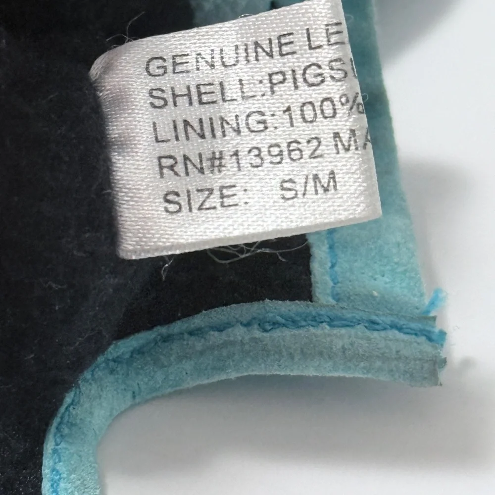 Suede Gloves Bright Aqua Teal SM